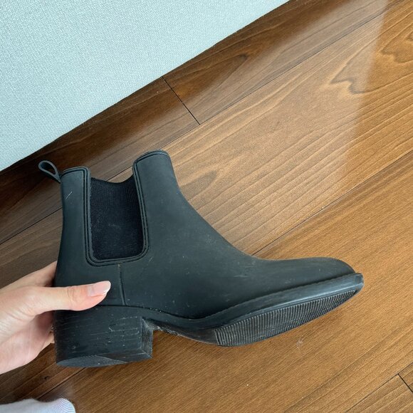 Jeffrey Campbell Black Rain Bootie Size 7 - Picture 2 of 3